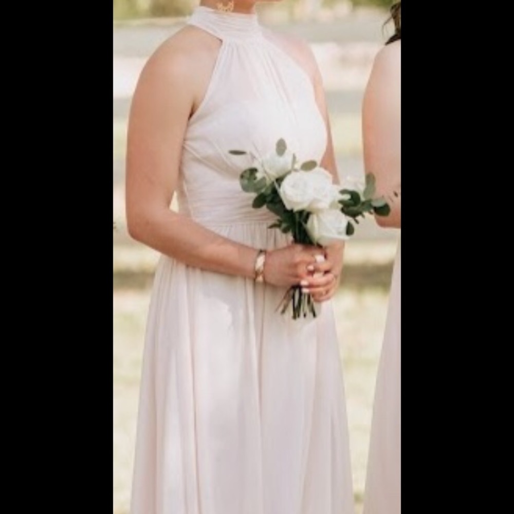 Azazie Iman rose petal bridesmaid dress